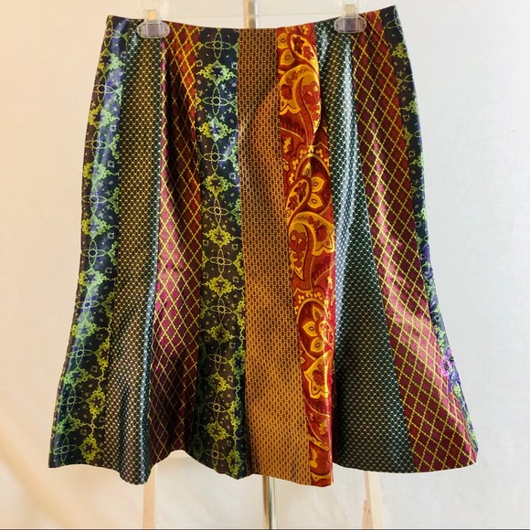 Vintage Carlisle Vertical Piecework Skirt Size 8 - Picture 7 of 11